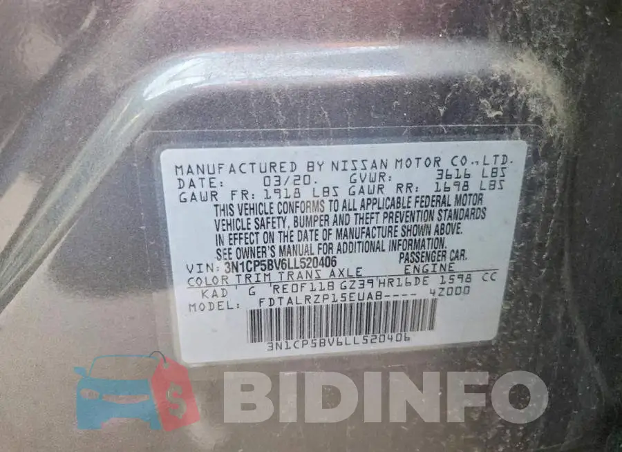 3N1CP5BV6LL520406 Photo# 12