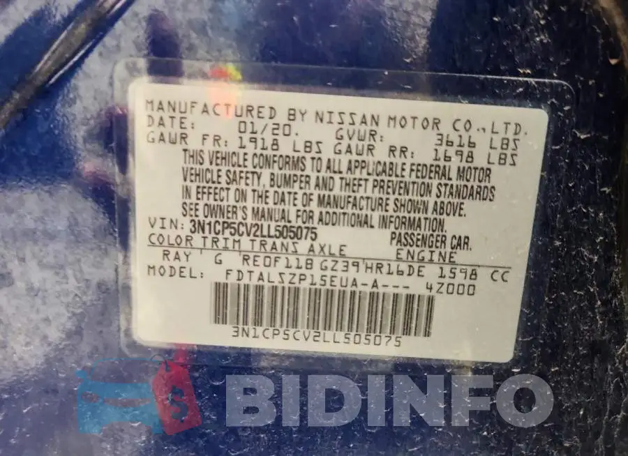 3N1CP5CV2LL505075 Photo# 13