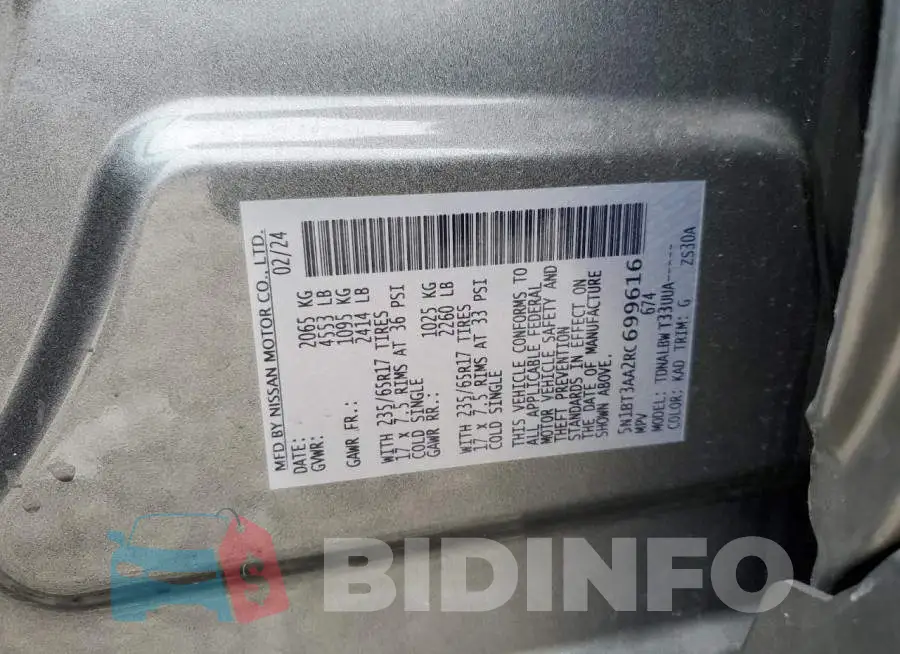 5N1BT3AA2RC699616 Photo# 13