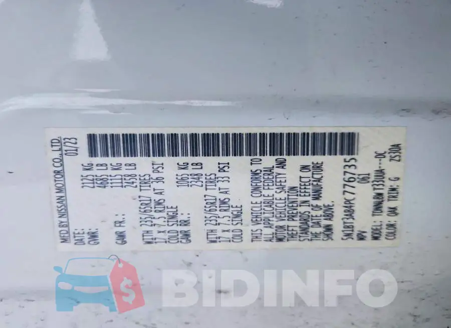 5N1BT3AB4PC776735 Photo# 13