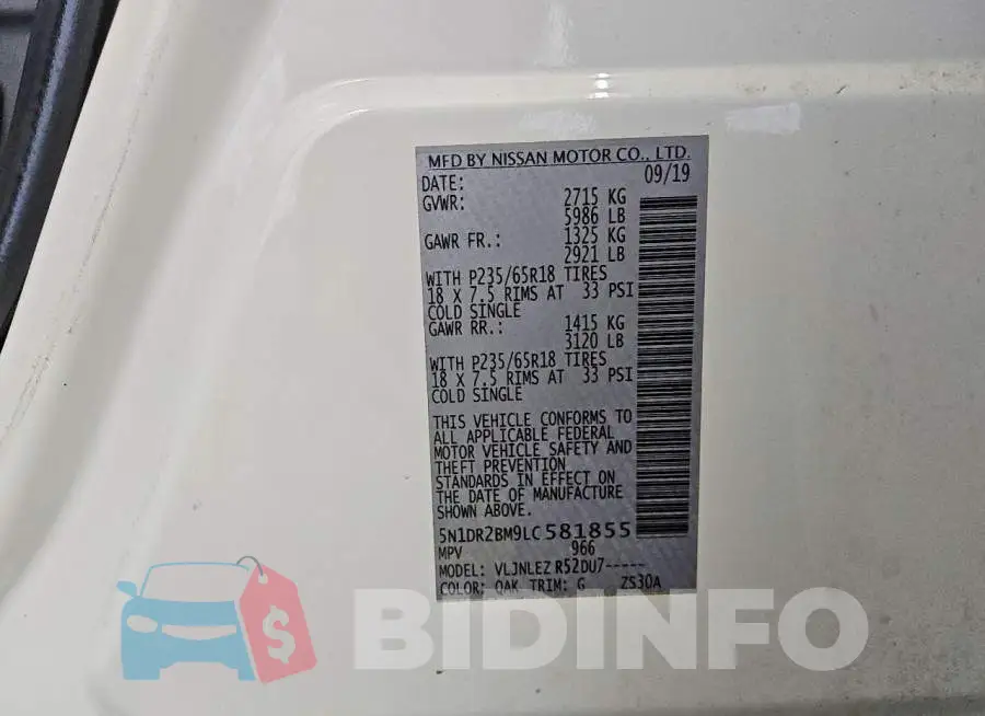 5N1DR2BM9LC581855 Photo# 13