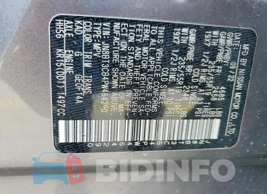 JN8BT3CB4PW464290 Photo# 13