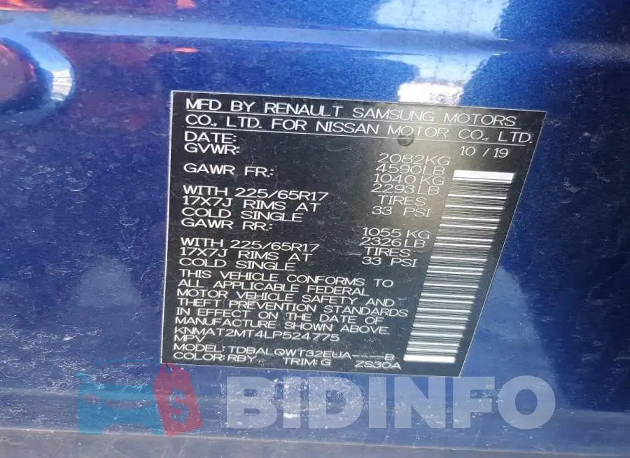 KNMAT2MT4LP524775 Photo# 14