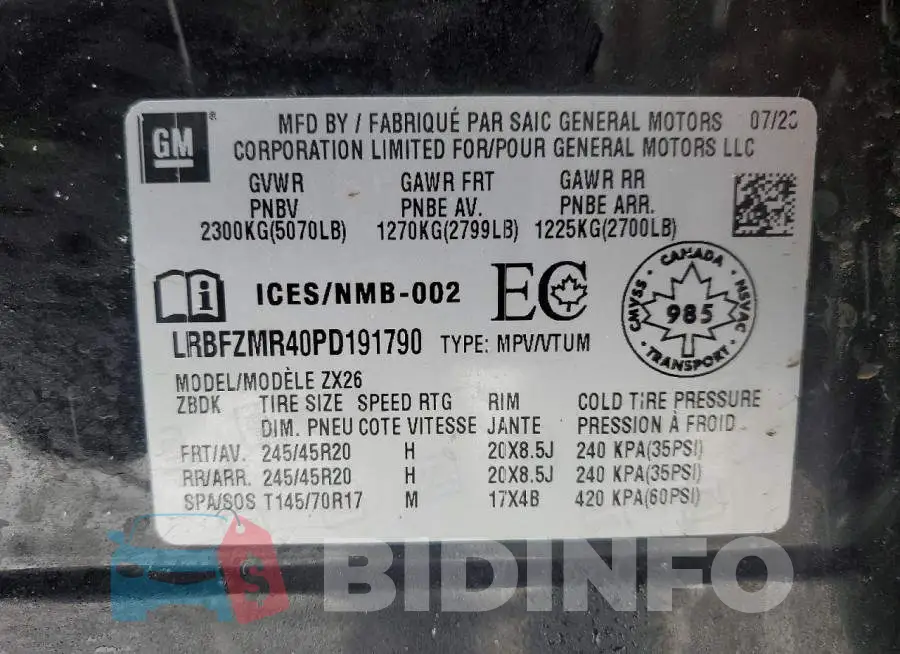 LRBFZMR40PD191790 Photo# 12