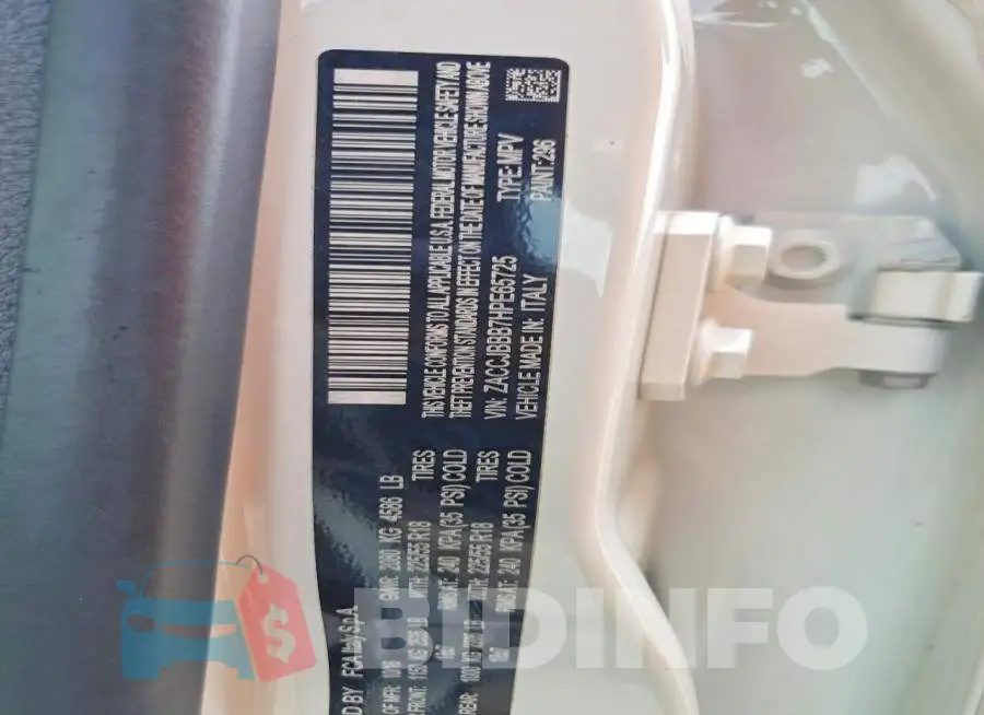 ZACCJBBB7HPE65725 Photo# 13