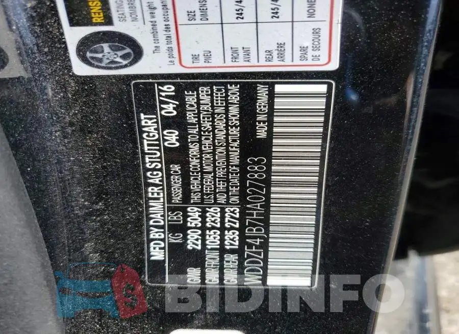 WDDZF4JB7HA027883 Photo# 12