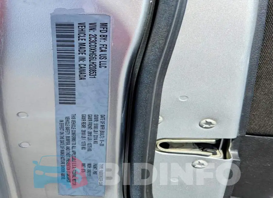 2C3CDXHG6LH208531 Photo# 13