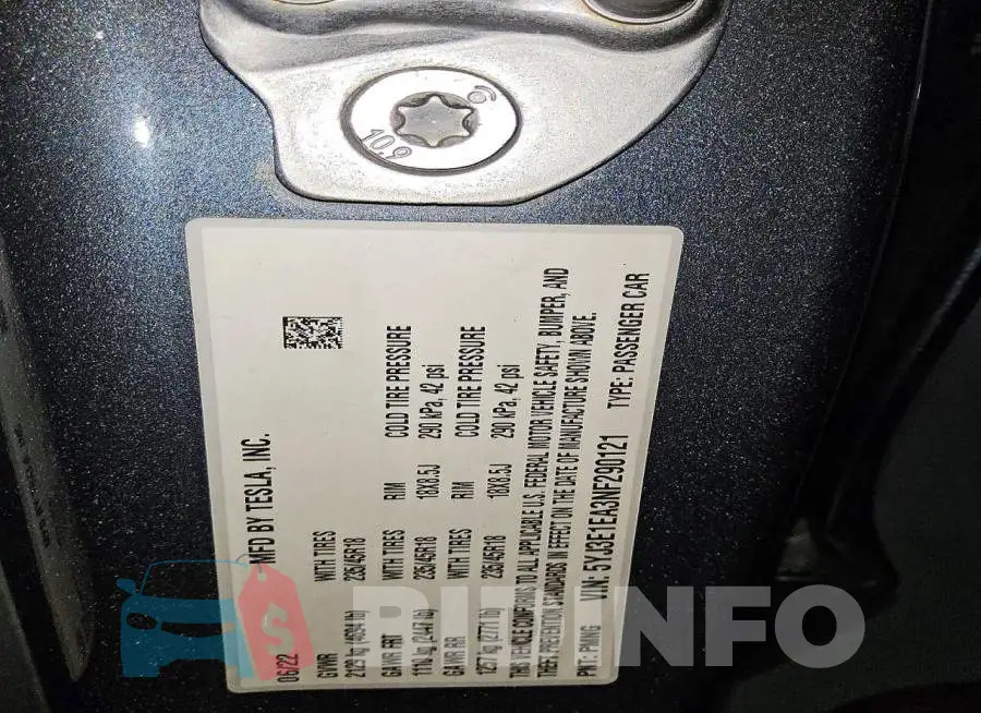5YJ3E1EA3NF290121 Photo# 12