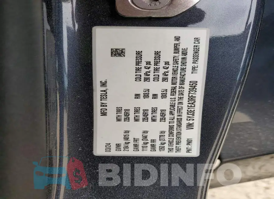5YJ3E1EA3RF739450 Photo# 13