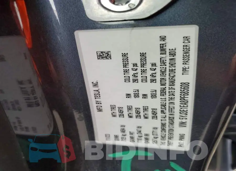5YJ3E1EA8PF685608 Photo# 13