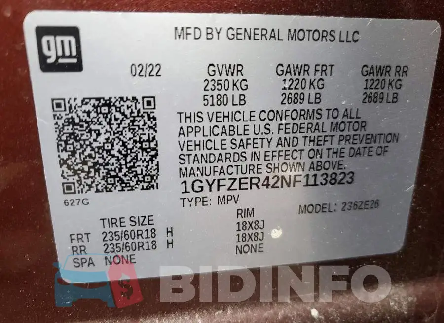 1GYFZER42NF113823 Photo# 13