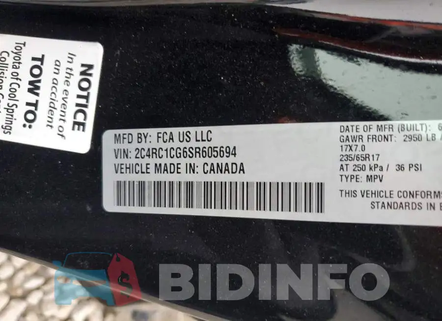2C4RC1CG6SR605694 Photo# 13