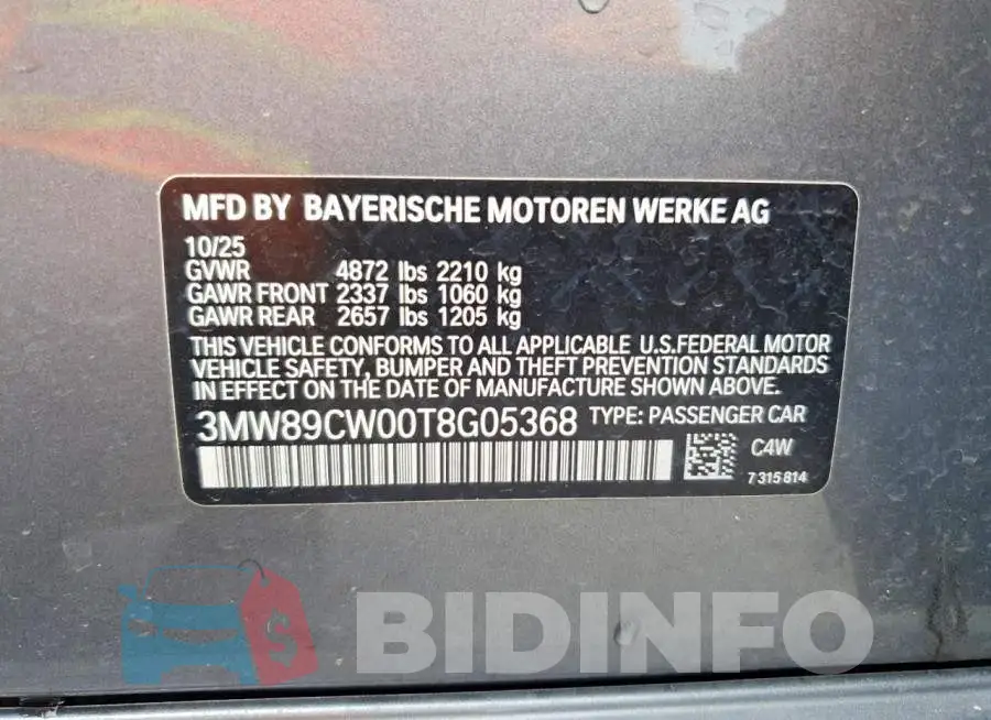 3MW89CW00T8G05368 Photo# 12