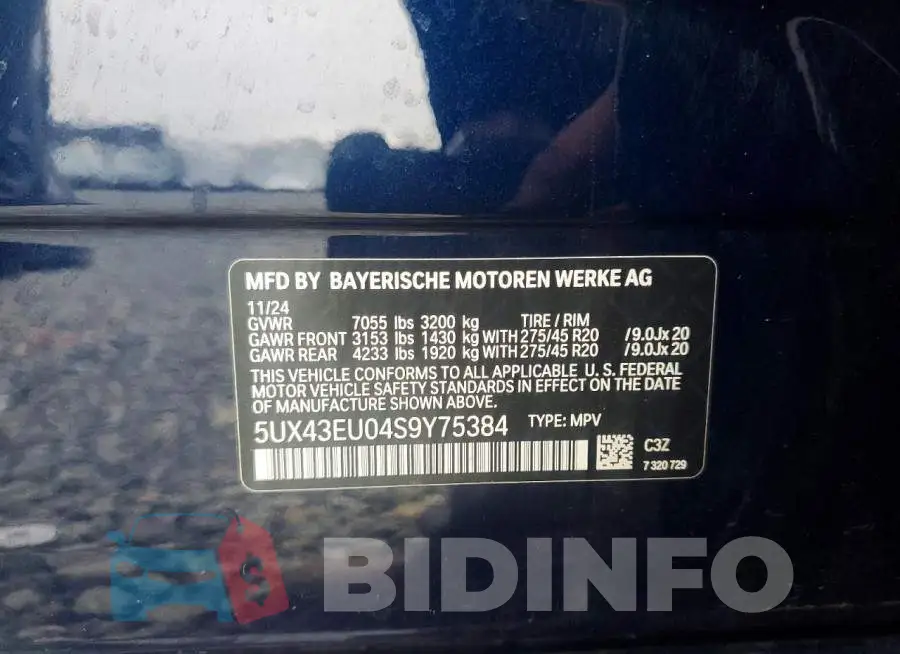 5UX43EU04S9Y75384 Photo# 13