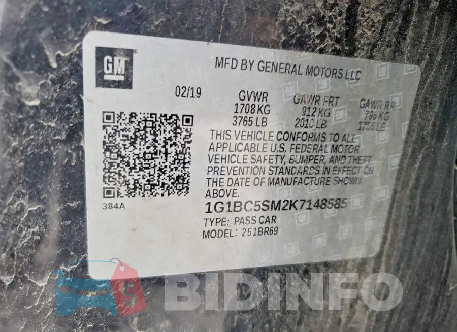 1G1BC5SM2K7148585 Photo# 12