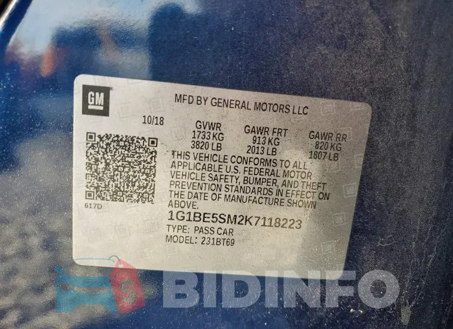 1G1BE5SM2K7118223 Photo# 13