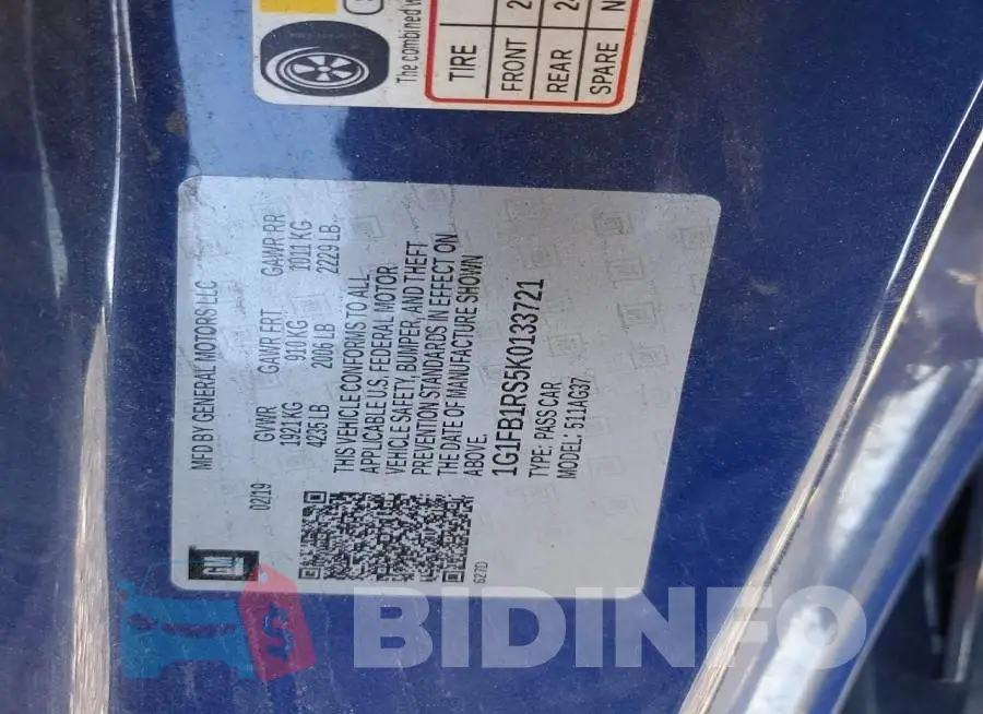 1G1FB1RS5K0133721 Photo# 12