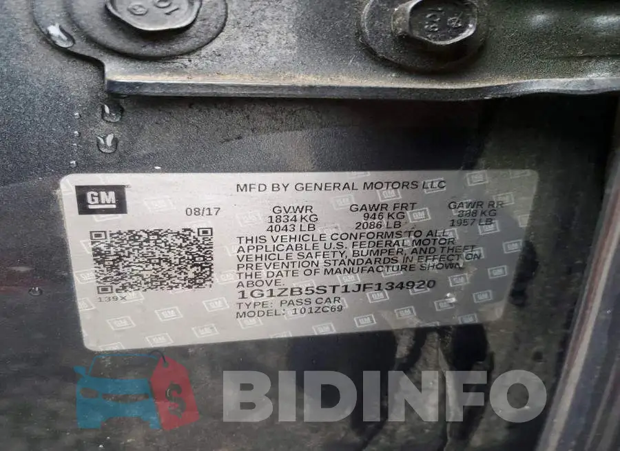 1G1ZB5ST1JF134920 Photo# 12