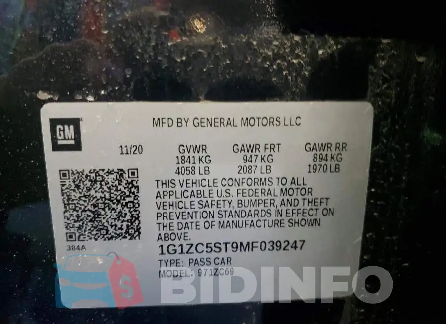 1G1ZC5ST9MF039247 Photo# 12