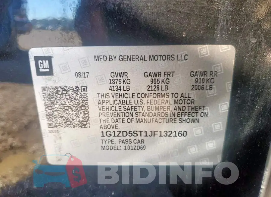 1G1ZD5ST1JF132160 Photo# 13