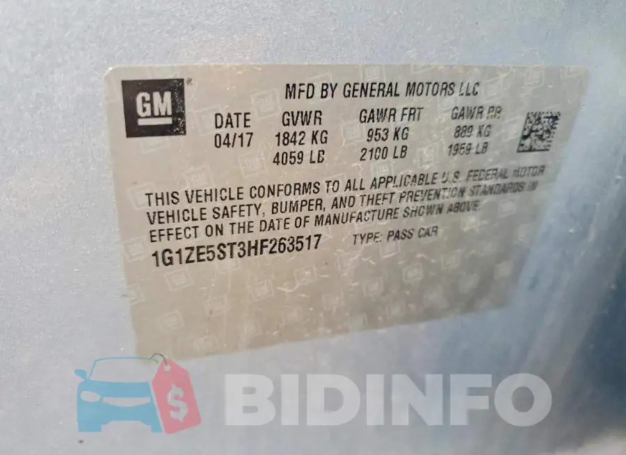 1G1ZE5ST3HF263517 Photo# 12