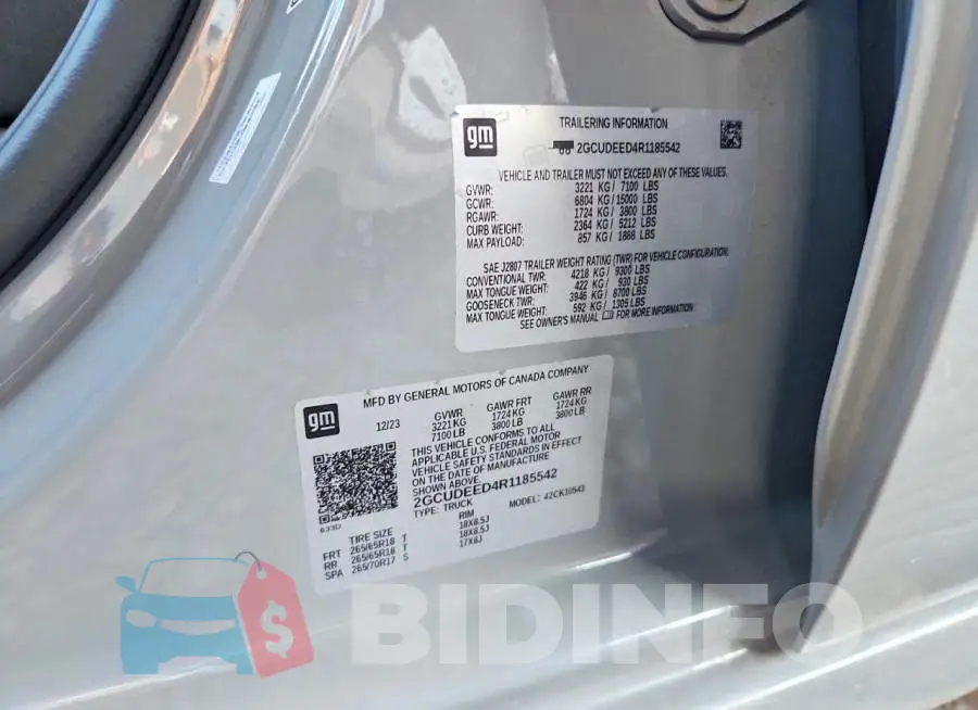 2GCUDEED4R1185542 Photo# 12