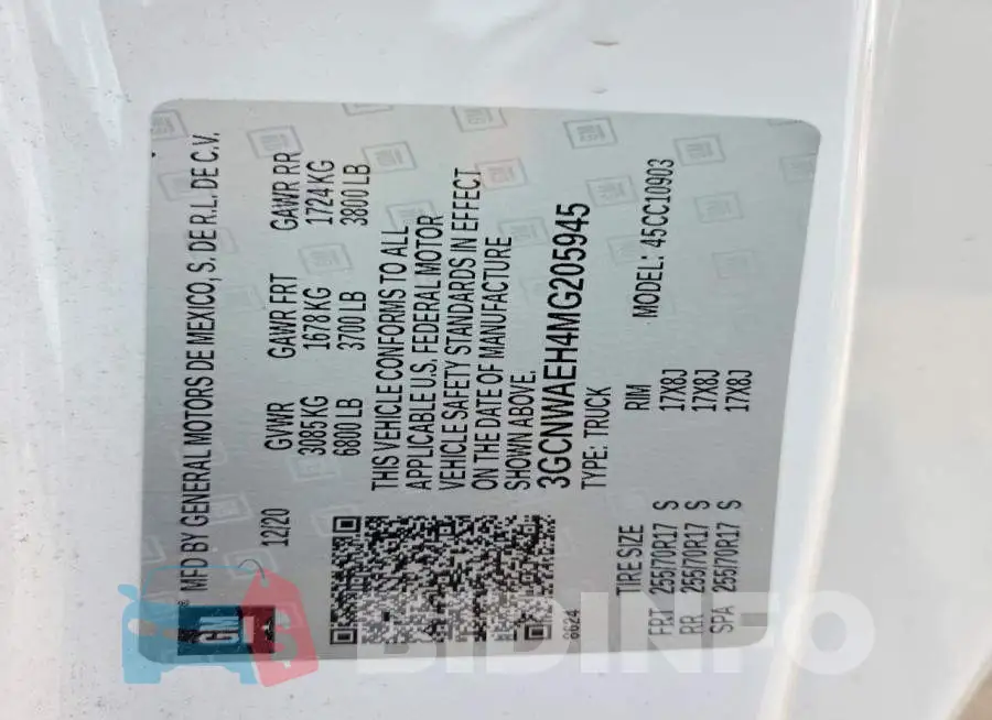 3GCNWAEH4MG205945 Photo# 13