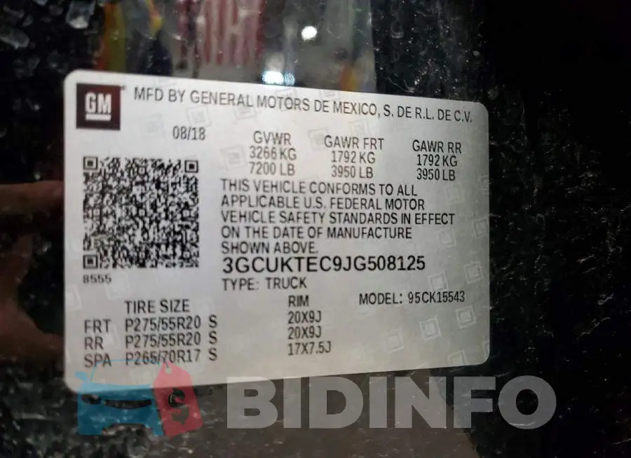 3GCUKTEC9JG508125 Photo# 13