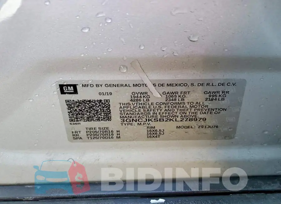 3GNCJKSB2KL278979 Photo# 12