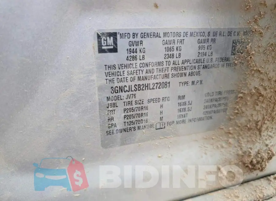 3GNCJLSB2HL272081 Photo# 13