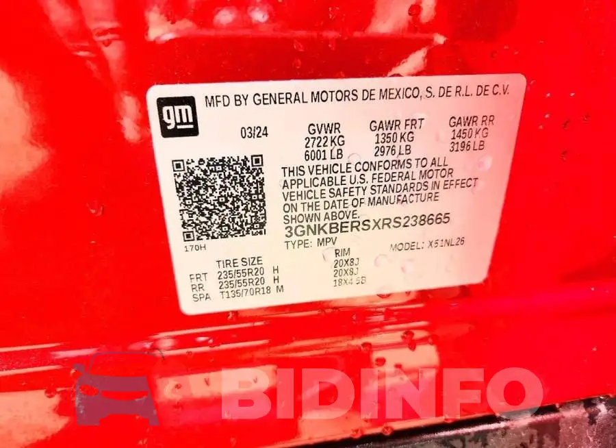 3GNKBERSXRS238665 Photo# 14