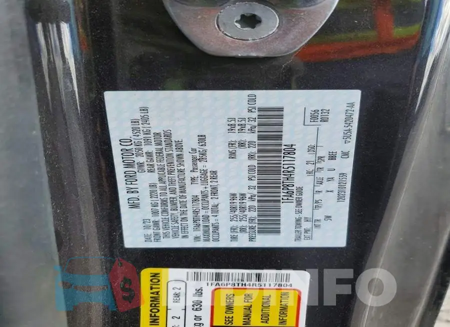 1FA6P8TH4R5117804 Photo# 13