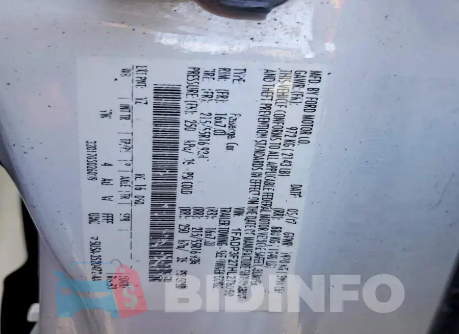 1FADP3F27HL278059 Photo# 12