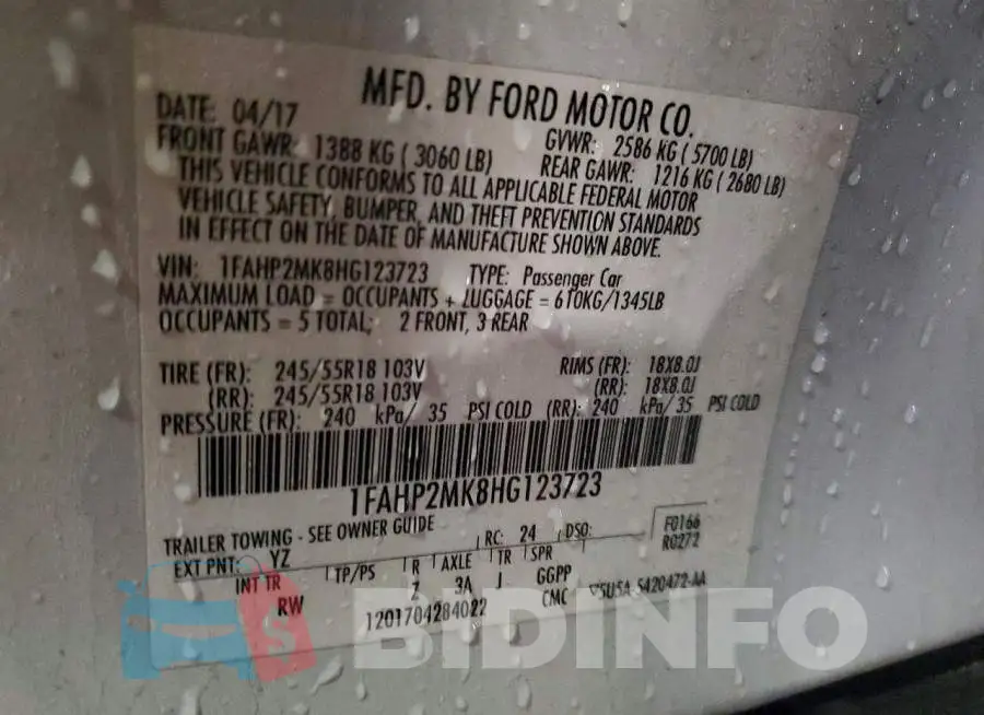 1FAHP2MK8HG123723 Photo# 12