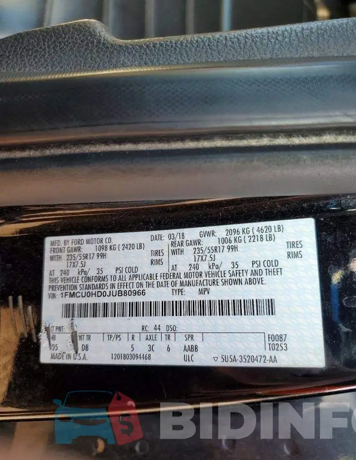 1FMCU0HD0JUB80966 Photo# 14