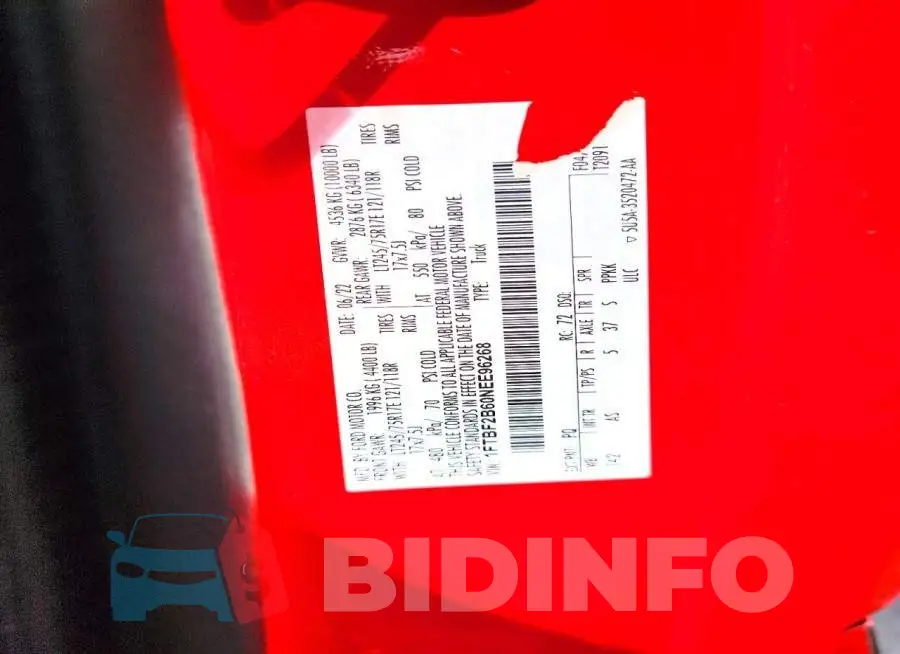 1FTBF2B60NEE96268 Photo# 12