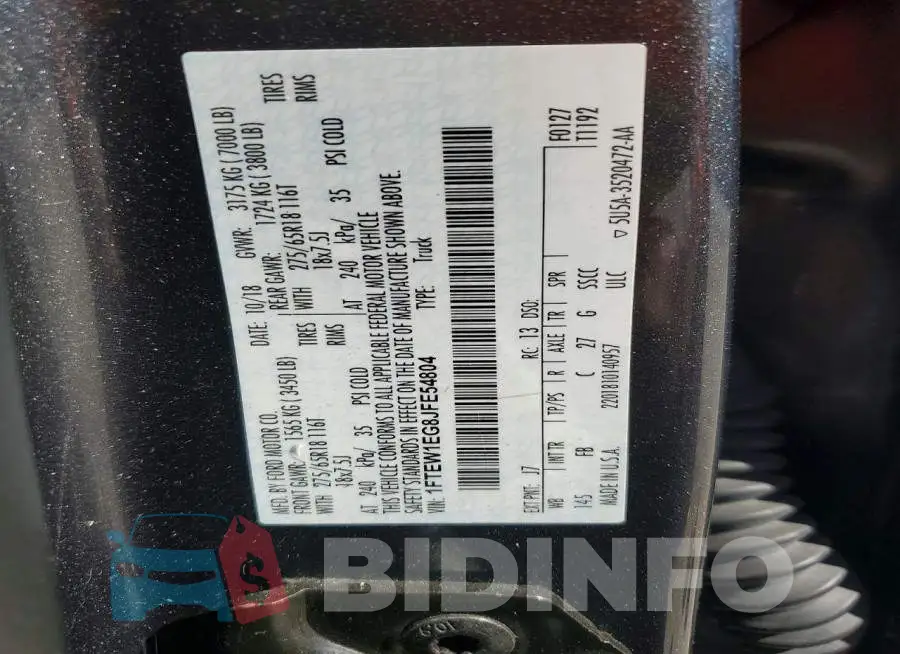 1FTEW1EG8JFE54804 Photo# 13