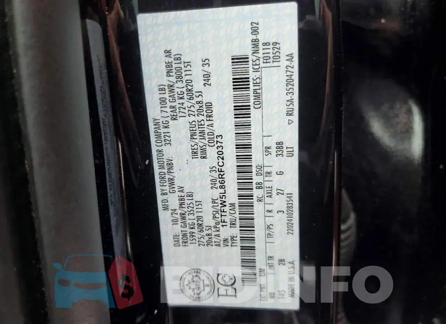 1FTFW5L86RFC20373 Photo# 12