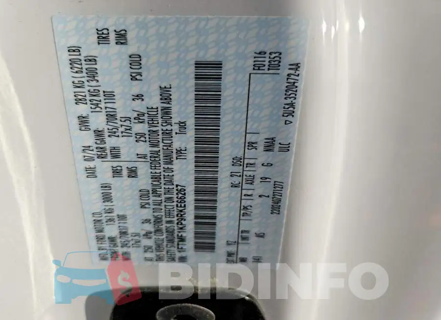 1FTMF1KP9RKE66267 Photo# 13