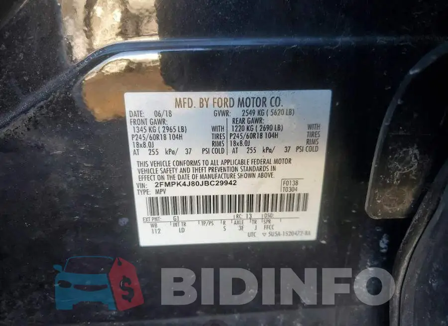 2FMPK4J80JBC29942 Photo# 13