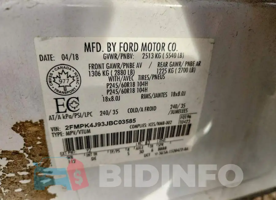 2FMPK4J93JBC03585 Photo# 13