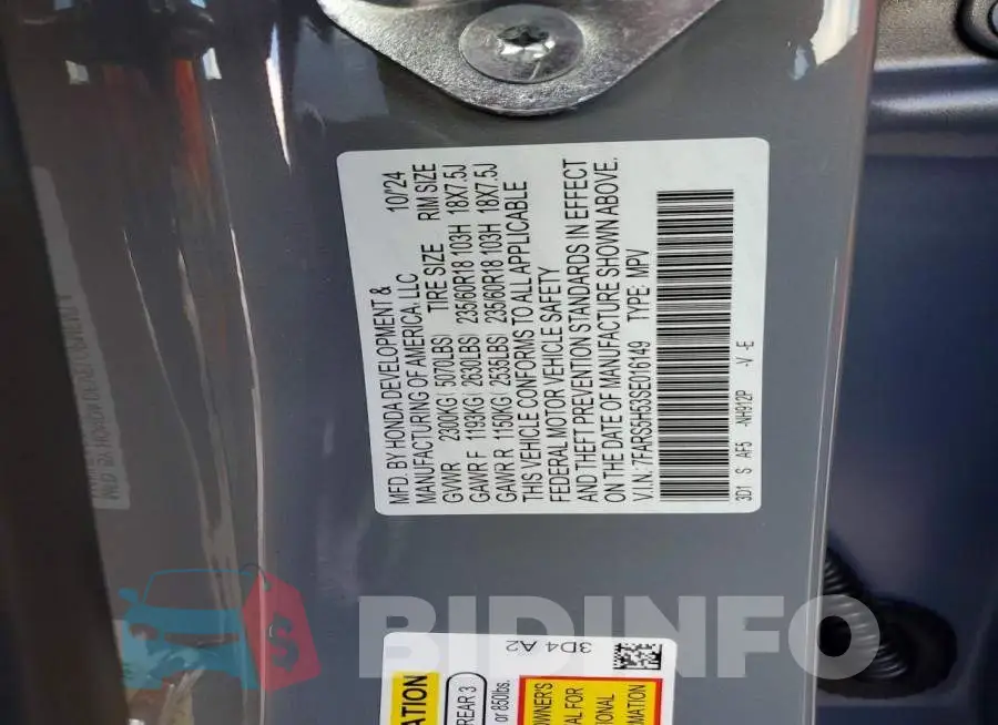 7FARS5H53SE016149 Photo# 13