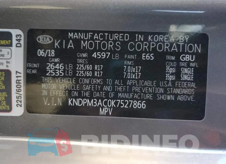 KNDPM3AC0K7527866 Photo# 14