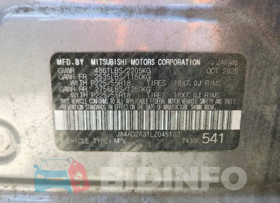 JA4AD2A31LZ045102 Photo# 13