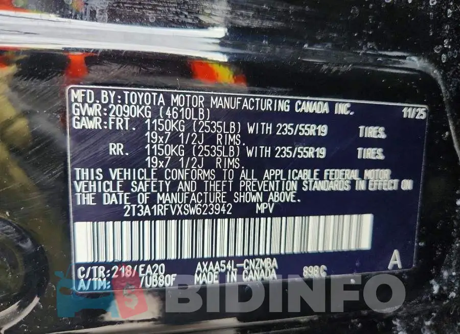2T3A1RFVXSW623942 Photo# 14