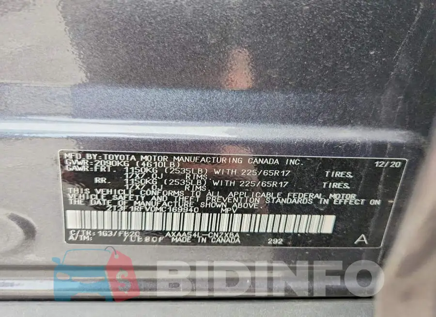 2T3F1RFV0MC169940 Photo# 13