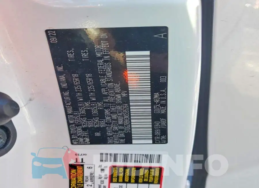 5TDGZRBH3NS595264 Photo# 12