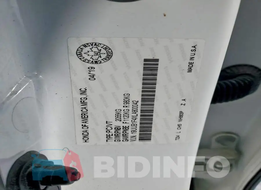 19UUB1F4XLA800042 Photo# 12