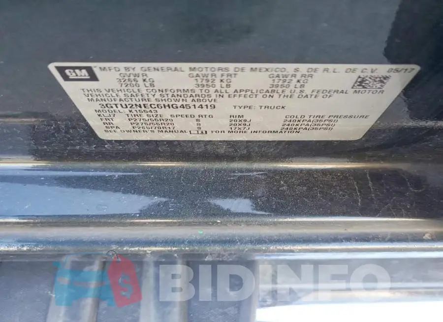 3GTU2NEC6HG451419 Photo# 12