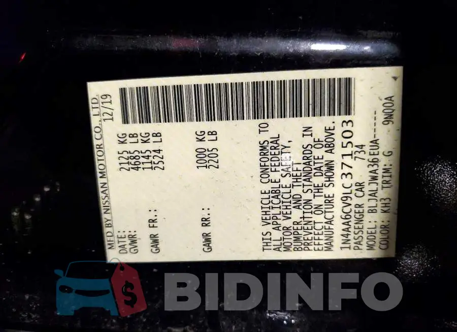 1N4AA6CV9LC371503 Photo# 12